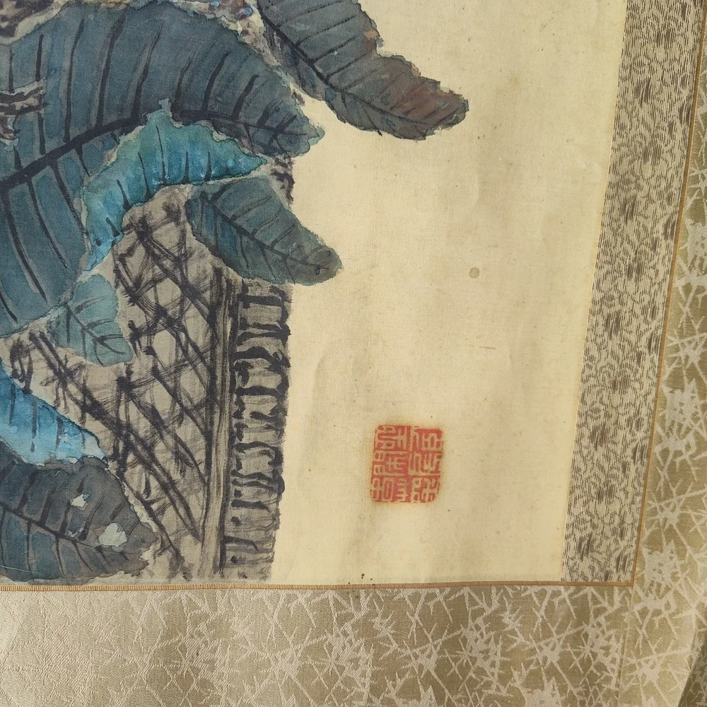 Zhang Xiong (Qing Dynasty) Hand Painted Silk On Paper Scroll, 1878